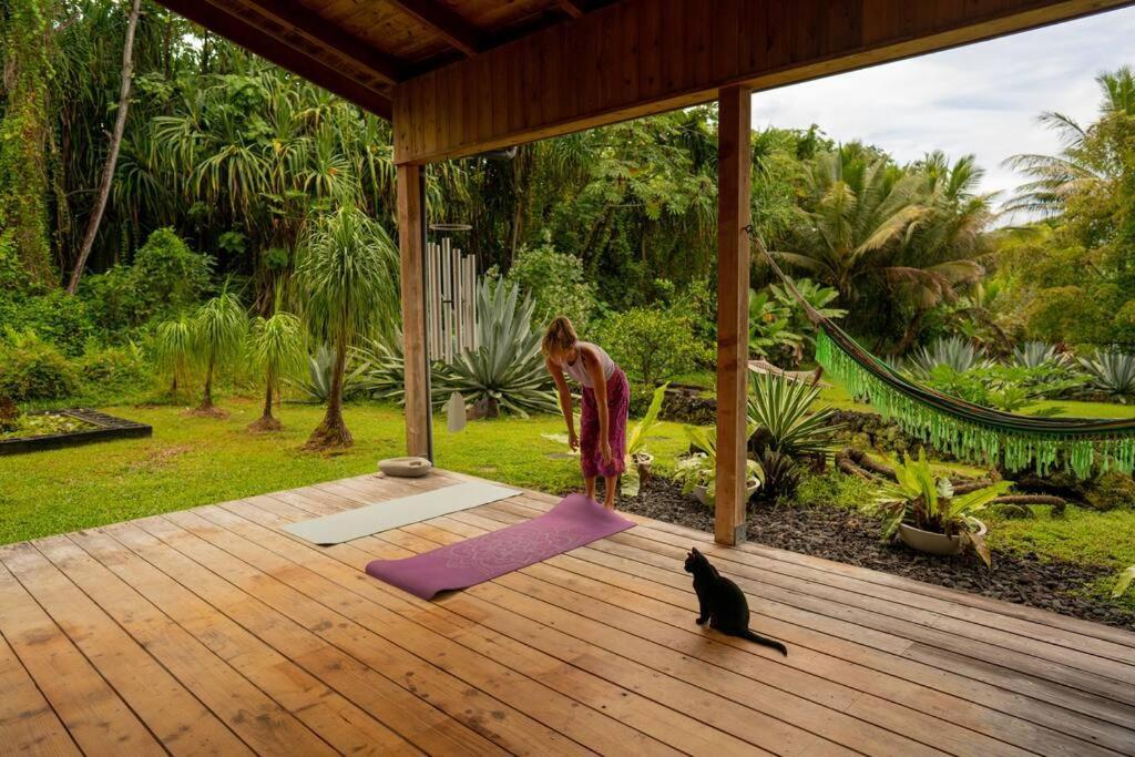 Jungle Haven Ocean Front Eco Villa On Fruit Farm Pahoa Exterior foto
